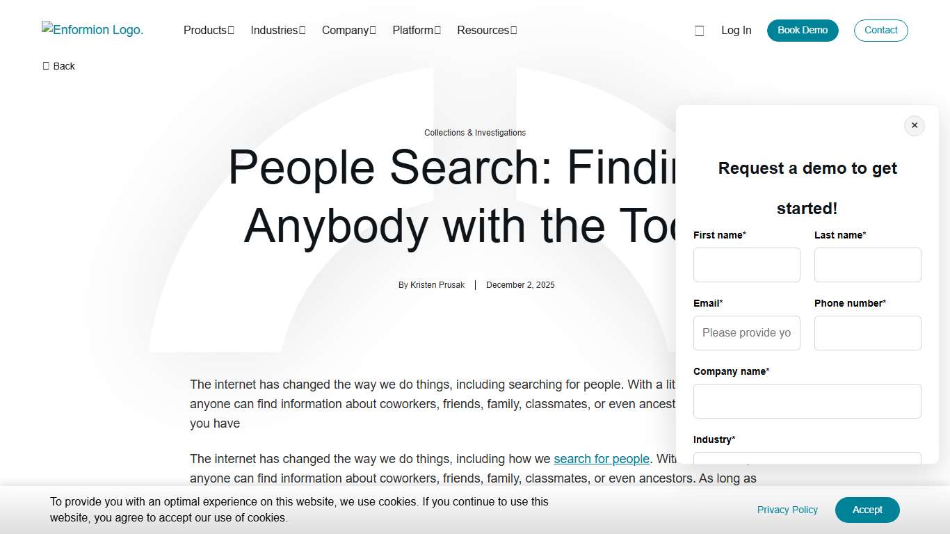People Search: Finding Anybody with the Tool - Enformion